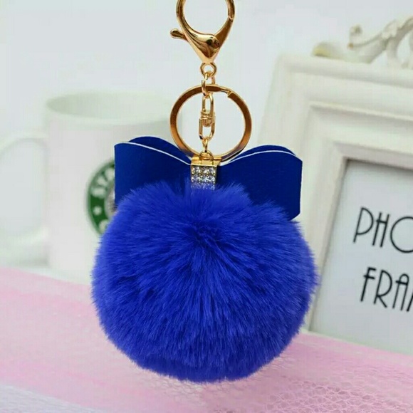 NWT POM POM W/KEYCHAIN  8 COLORS - Picture 3 of 7